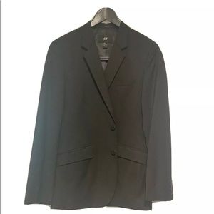 H&M Black Sports Coat Blazer Jacket Size 38R